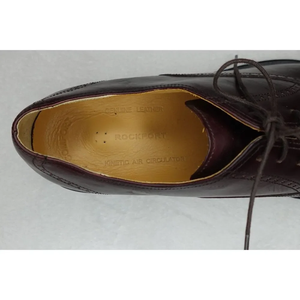 Rockport Men's 12M Brown Leather Cap Toe Comfort Oxford Dress Shoes APM1141E